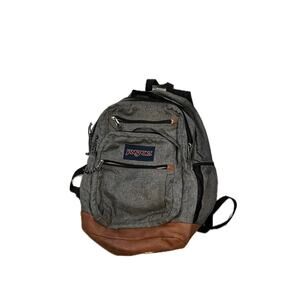 JanSport Cool Student 3 Section School Backpack Gray Brown